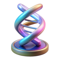 assinatura retro avançado holográfico exibição mostrando uma rotativo dna hélice não fundo com transparente fundo. artesão png