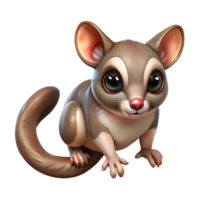 hypnotic reflective vintage A drawing of a sugar glider NO BACKGROUND with Transparent Background. artisan png