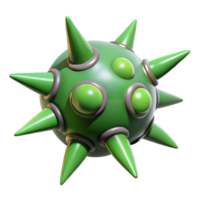 sumptuous energetic impressionist Bio-engineered weapon, organic, pulsating, thorns, NO BACKGROUND with Transparent Background. authentic png