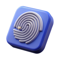 vibrant classic Fingerprint scanner NO BACKGROUND with Transparent Background. ultra HD png