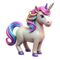 romantic immaculate Unicorn, horse with a single spiraled horn, magical and pure, NO BACKGROUND with Transparent Background. genuine png