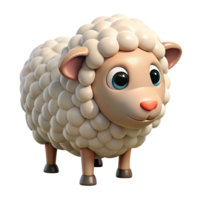 serene romantic elegant A fluffy sheep NO BACKGROUND with Transparent Background. flawless png