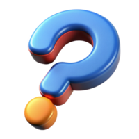 spectacular harmonious modern A stylized question mark. NO BACKGROUND with Transparent Background. refined png