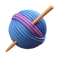 magnificent futuristic A knitting needle with yarn, NO BACKGROUND with Transparent Background. genuine png