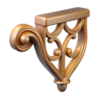 vibrant industrial CAD model of a decorative bracket NO BACKGROUND with Transparent Background. impeccable png