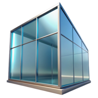 reflective splendid Glass facade panel, reflective surface, NO BACKGROUND with Transparent Background. genuine png