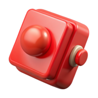 sought-after baroque Fire alarm pull station, red, emergency, NO BACKGROUND with Transparent Background. artisan png