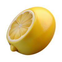 quintessential impressionist Half a lemon NO BACKGROUND with Transparent Background. perfect clarity png