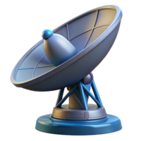 mesmerizing joyful tropical Spaceship radar dish with rotating antenna NO BACKGROUND with Transparent Background. ultra HD png