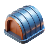 pristine organic Technical illustration of a barrel vault NO BACKGROUND with Transparent Background. flawless png