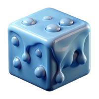 rare avant-garde A single, melting ice cube with trapped air bubbles. NO BACKGROUND with Transparent Background. flawless png