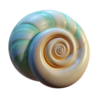 stunning notable Spiral seashell NO BACKGROUND with Transparent Background. png
