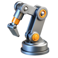 fascinating mysterious artistic Robot arm, industrial, metallic, gripping tool, NO BACKGROUND with Transparent Background. expertly shot png