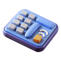 sumptuous iconic Wireless keyboard with numeric keypad NO BACKGROUND with Transparent Background. png