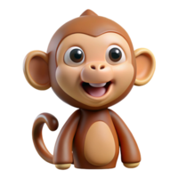 passionate captivating A chattering monkey, NO BACKGROUND with Transparent Background. expertly shot png