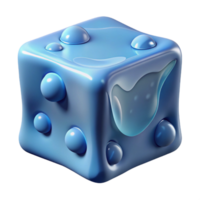 sumptuous abstract A single, melting ice cube with trapped air bubbles. NO BACKGROUND with Transparent Background. elite png