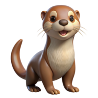 wonderful intense artistic A playful otter, NO BACKGROUND with Transparent Background. gallery standard png