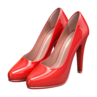 playful elegant A pair of red high heels. NO BACKGROUND with Transparent Background. exclusive png