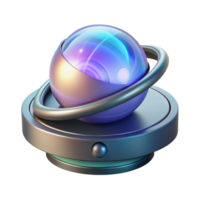 wonderful unparalleled Advanced holographic projector displaying a planet NO BACKGROUND with Transparent Background. png