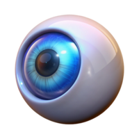 vibrant standout A single, realistic human eye with a magical glow. NO BACKGROUND with Transparent Background. png