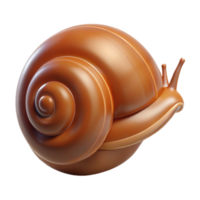 melancholic splendid One brown snail shell NO BACKGROUND with Transparent Background. crisp png