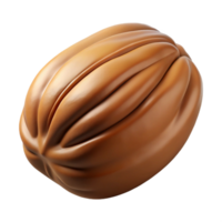 striking unparalleled Pecan nut in shell NO BACKGROUND with Transparent Background. png