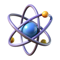 striking whimsical tropical A levitating, abstract atom with orbiting electrons. NO BACKGROUND with Transparent Background. elite png