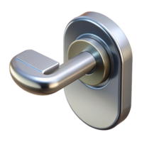 striking distinctive Modern door handle, lever style, NO BACKGROUND with Transparent Background. png