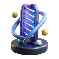notable baroque Genetic sequencing device with glowing DNA strands NO BACKGROUND with Transparent Background. 8K png