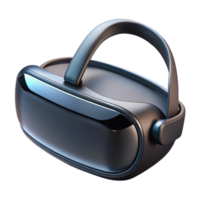 memorable mid-century Virtual reality headset, sleek, futuristic, black, NO BACKGROUND with Transparent Background. exclusive png