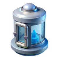 romantic splendid Cryogenic chamber with transparent window and frost NO BACKGROUND with Transparent Background. elite png