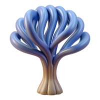 memorable classic A single, stylized tree made of flowing lines. NO BACKGROUND with Transparent Background. premium png
