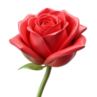 mysterious gorgeous Single red rose, blooming, NO BACKGROUND with Transparent Background. elite png