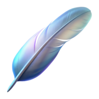 pristine dreamy bohemian A single, floating feather, emitting a soft glow. NO BACKGROUND with Transparent Background. high resolution png