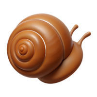 joyful impressive One brown snail shell NO BACKGROUND with Transparent Background. masterfully captured png
