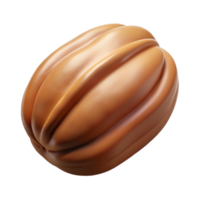 nostalgic striking A single pecan nut NO BACKGROUND with Transparent Background. 8K png