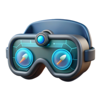 tranquil beautiful Cyberpunk goggles with HUD display and augmented reality interface NO BACKGROUND with Transparent Background. elite png