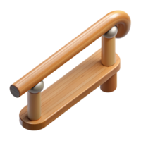 stunning remarkable Handrail, wooden, wall-mounted, NO BACKGROUND with Transparent Background. png