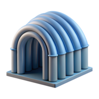 peaceful elegant 3D model of a ribbed vault NO BACKGROUND with Transparent Background. expertly shot png
