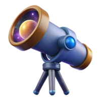 vibrant nostalgic contemporary Advanced telescope observing a distant galaxy NO BACKGROUND with Transparent Background. high quality png