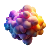 notable bohemian A floating, abstract cloud of colorful smoke. NO BACKGROUND with Transparent Background. sharp png
