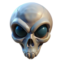harmonious impressive Alien skull with intricate bone structure. NO BACKGROUND with Transparent Background. refined png