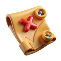 quintessential industrial A stylized treasure map, with a marked X. NO BACKGROUND with Transparent Background. top-tier png