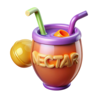 inspired organic Nectar, drink of the gods, NO BACKGROUND with Transparent Background. high resolution png