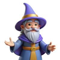 tranquil fascinating Merlin, the wizard NO BACKGROUND with Transparent Background. authentic png