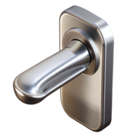 splendid mysterious modern Modern door handle, brushed metal, minimalist, NO BACKGROUND with Transparent Background. sharp png