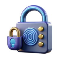 majestic surreal Futuristic lock with digital keypad and fingerprint scanner NO BACKGROUND with Transparent Background. elite png