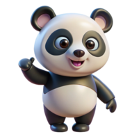 splendid timeless A playful panda bear, NO BACKGROUND with Transparent Background. png