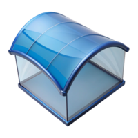 impressive baroque Glass awning, curved shape, NO BACKGROUND with Transparent Background. high resolution png