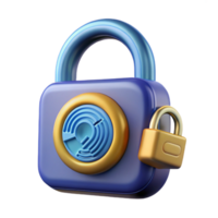 radiant rare Futuristic lock with digital keypad and fingerprint scanner NO BACKGROUND with Transparent Background. png